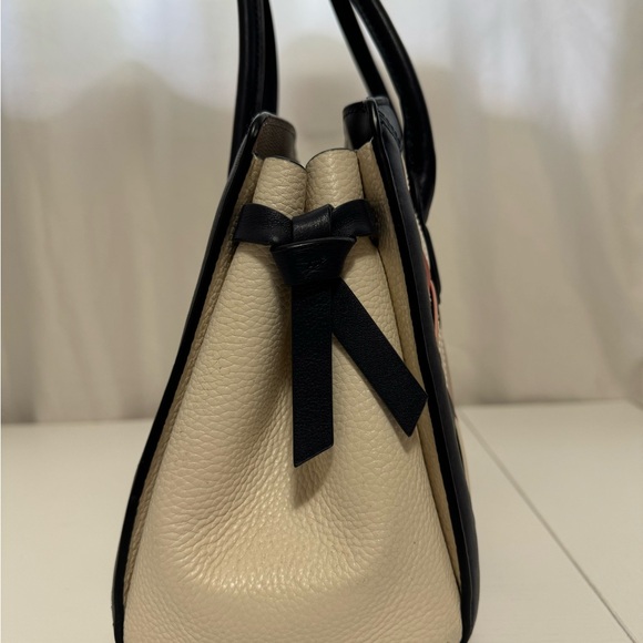 Kate Spade Knott Medium Satchel Woven Leather Blazer Blu White Red. K6549 - Picture 4 of 7